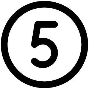 Number Circle Five Icon from Phosphor Regular Set