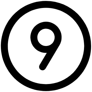Number Circle Nine Icon from Phosphor Regular Set
