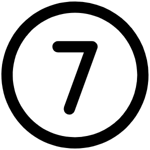 Number Circle Seven Icon from Phosphor Regular Set