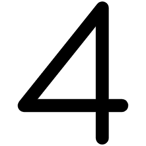 Number Four Icon from Phosphor Regular Set