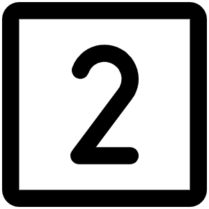 Number Square Two Icon from Phosphor Regular Set