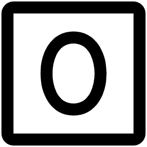 Number Square Zero Icon from Phosphor Regular Set