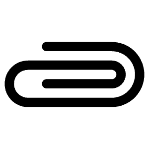 Paperclip Horizontal Icon from Phosphor Regular Set