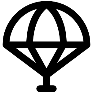 Parachute Icon from Phosphor Regular Set