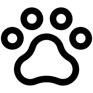 Paw Print Icon from Phosphor Regular Set