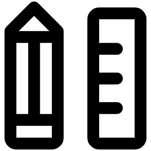 Pencil Ruler Icon from Phosphor Regular Set