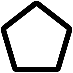 Pentagon Icon from Phosphor Regular Set