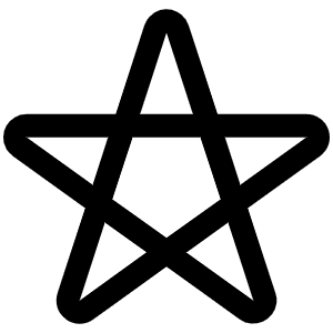 Pentagram Icon from Phosphor Regular Set