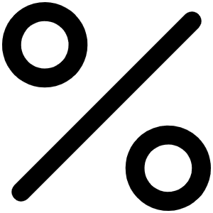 Percent Icon from Phosphor Regular Set