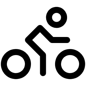 Person Simple Bike Icon from Phosphor Regular Set