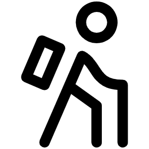 Person Simple Hike Icon from Phosphor Regular Set