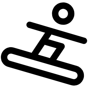 Person Simple Snowboard Icon from Phosphor Regular Set