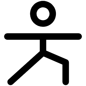 Person Simple Tai Chi Icon from Phosphor Regular Set