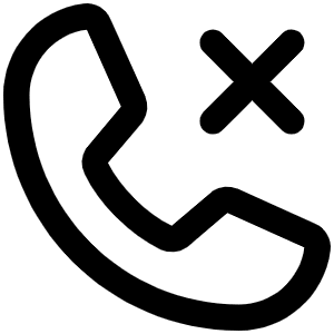 Phone X Icon from Phosphor Regular Set
