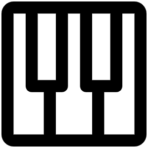 Piano Keys Icon from Phosphor Regular Set