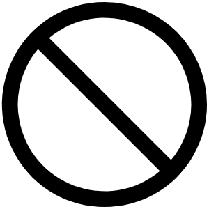 Prohibit Icon from Phosphor Regular Set