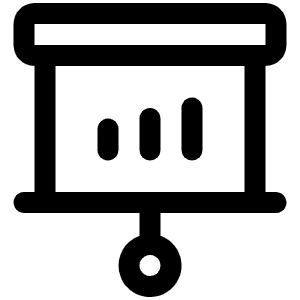 Projector Screen Chart Icon from Phosphor Regular Set