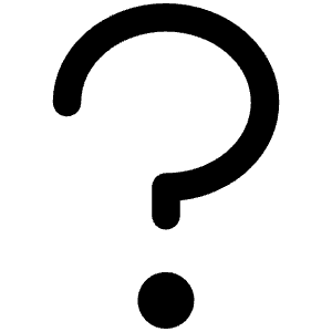 Question Mark Icon from Phosphor Regular Set