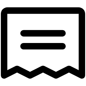 Receipt Icon from Phosphor Regular Set