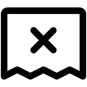 Receipt X Icon from Phosphor Regular Set