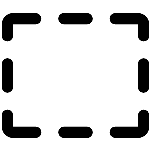 Rectangle Dashed Icon from Phosphor Regular Set