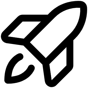 Rocket Launch Icon from Phosphor Regular Set