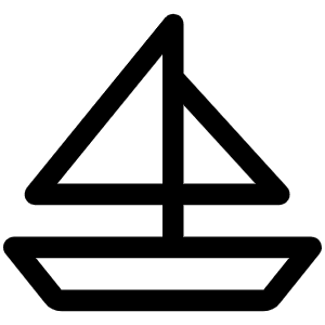Sailboat Icon from Phosphor Regular Set