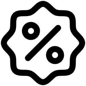 Seal Percent Icon from Phosphor Regular Set