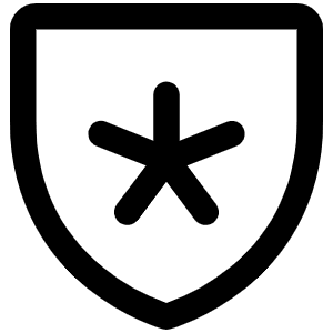 Shield Star Icon from Phosphor Regular Set