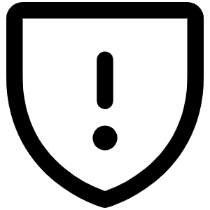 Shield Warning Icon from Phosphor Regular Set