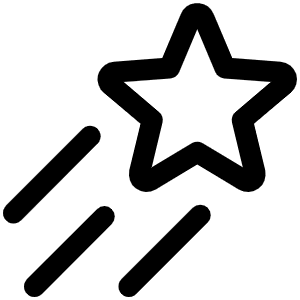 Shooting Star Icon from Phosphor Regular Set