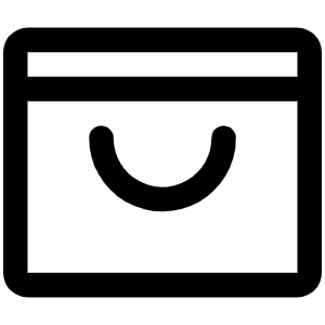 Shopping Bag Open Icon from Phosphor Regular Set