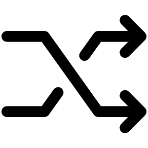 Shuffle Angular Icon from Phosphor Regular Set
