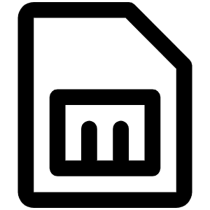 Sim Card Icon from Phosphor Regular Set
