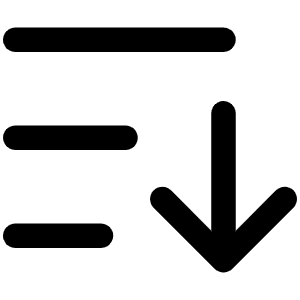 Sort Ascending Icon from Phosphor Regular Set