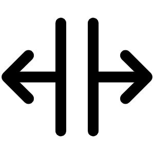 Split Horizontal Icon from Phosphor Regular Set