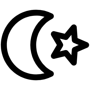 Star And Crescent Icon from Phosphor Regular Set