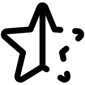 Star Half Icon from Phosphor Regular Set