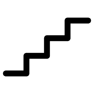 Steps Icon from Phosphor Regular Set