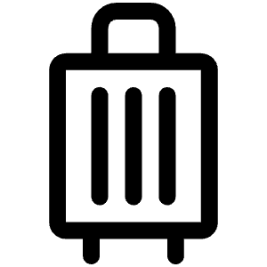 Suitcase Rolling Icon from Phosphor Regular Set