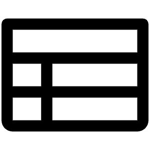 Table Icon from Phosphor Regular Set
