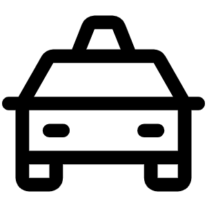 Taxi Icon from Phosphor Regular Set