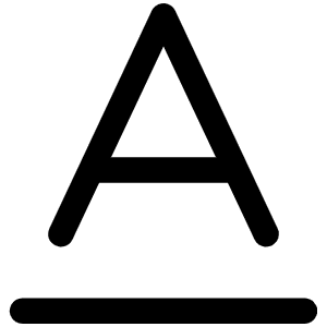 Text A Underline Icon from Phosphor Regular Set