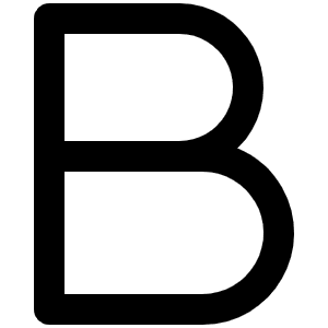 Text B Icon from Phosphor Regular Set