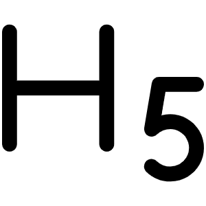 Text H Five Icon from Phosphor Regular Set