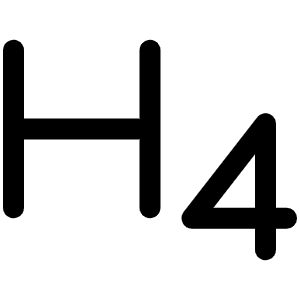 Text H Four Icon from Phosphor Regular Set
