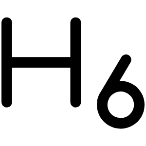 Text H Six Icon from Phosphor Regular Set