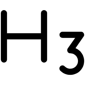 Text H Three Icon from Phosphor Regular Set