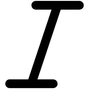 Text Italic Icon from Phosphor Regular Set