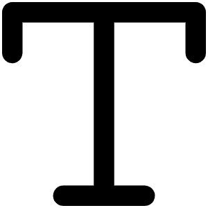 Text T Icon from Phosphor Regular Set